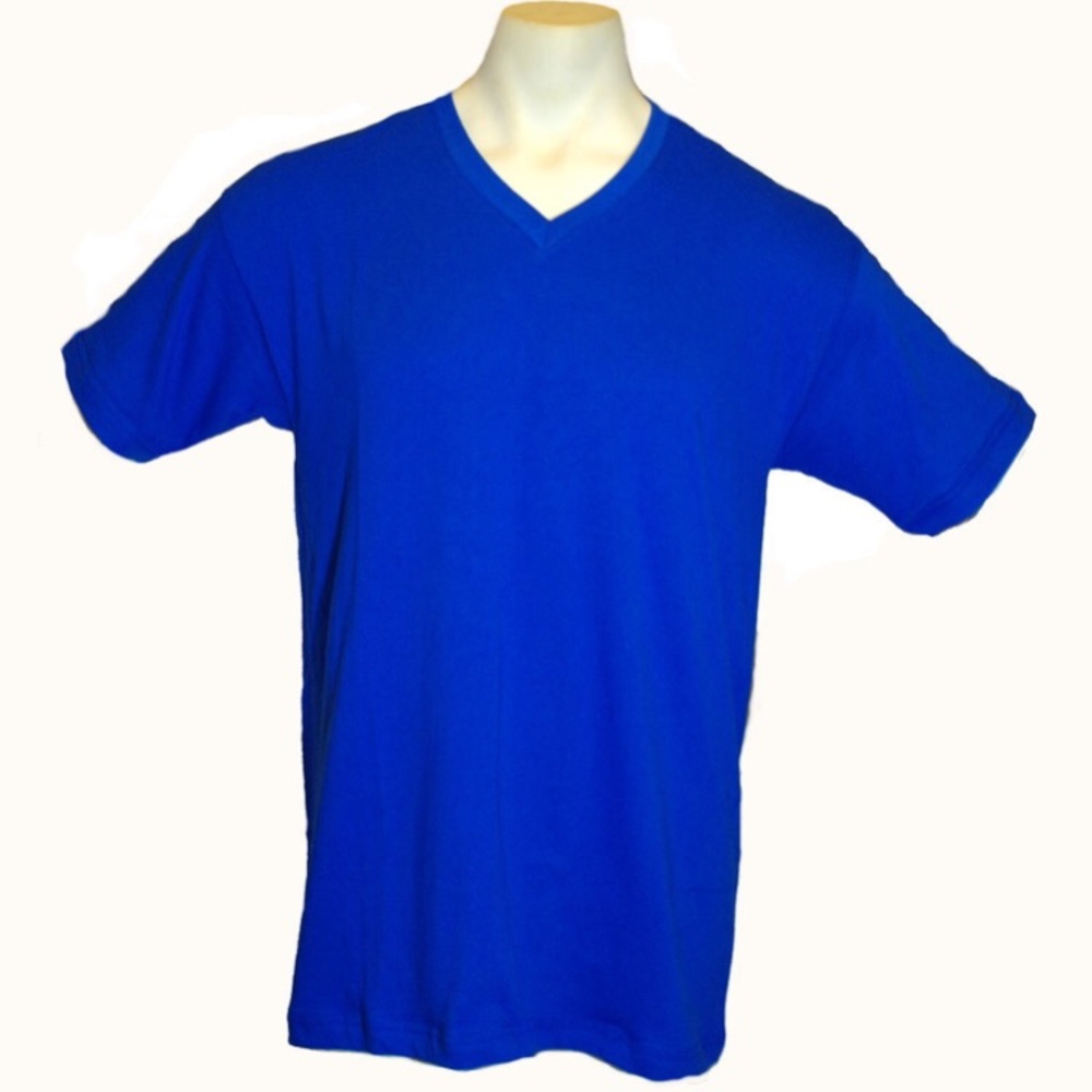 Gemrock Plain V-Neck Tee Color: Royal Blue